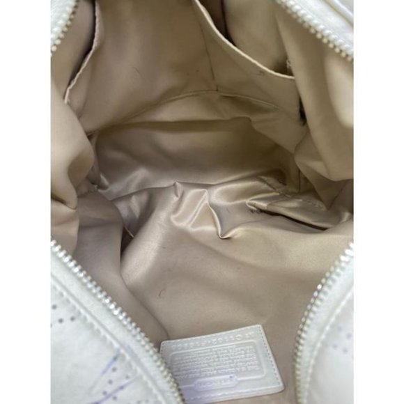 Coach Large White Leather Hobo Bag - Picture 8 of 9